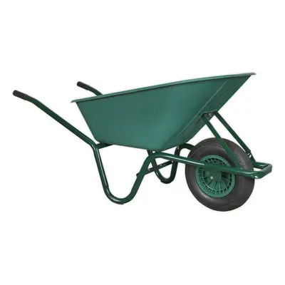 Heavy Duty Plastic Wheelbarrow - Litre Capacity - Tubular Steel Frame