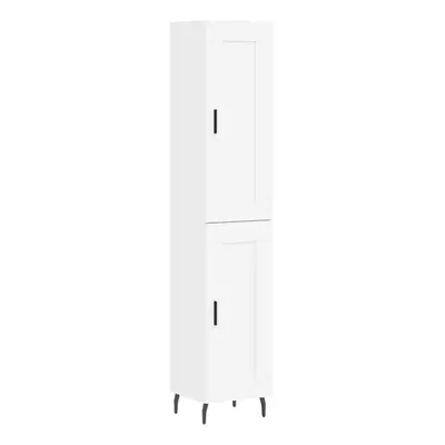 (white, wood door) vidaXL Highboard Sideboard Tall Storage Cabinet Side Cabinet Engineered Wood