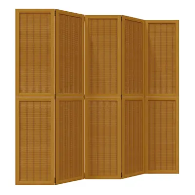 (40 x cm/ piece) vidaXL Room Divider Panel Office Privacy Screen Brown Solid Wood Paulownia