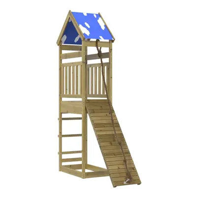 (solid impregnated wood) vidaXL Outdoor Playset Garden Playhouse Playground Equipment Solid Wood