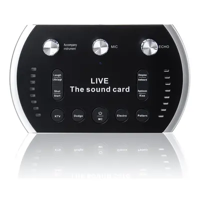 1200mAh Two Channel USB Interface External Sound Card Microphone Webcast Live Sound Card