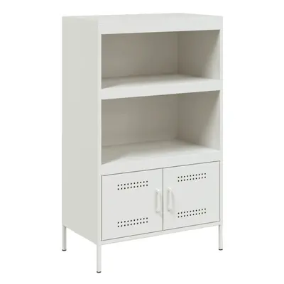 (white) vidaXL Highboard Sideboard Storage Side Cabinet Home Storage Cupboard Steel