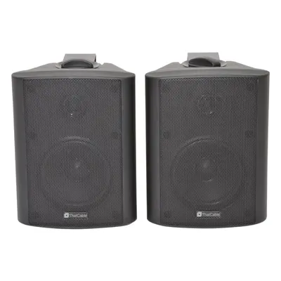 Pair 8" Way Stereo Speakers 180W 8Ohm Black Wall Mounted Background Hi Fi PA