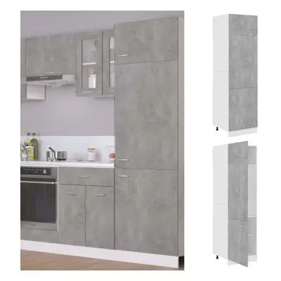 vidaXL Kitchen Cabinet Concrete Grey Chipboard Cupboard Sideboard Side Cabinet