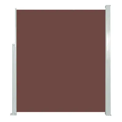 vidaXL Retractable Side Awning 160x500cm Brown Garden Privacy Screen Blind