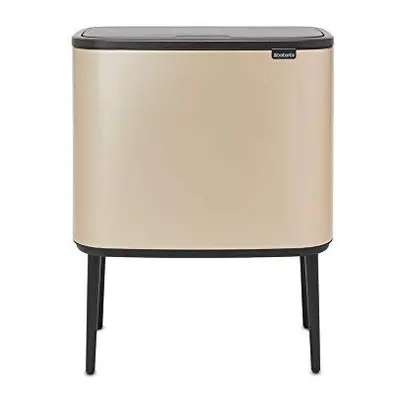 Brabantia Bo Touch Bin - x Litre Inner Buckets (Champagne) Waste/Recycling Kitchen Bin with Remo