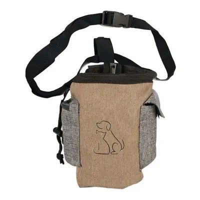 (Coffee) Hand Free Pet Training Pouch Reward Dog Food Bag