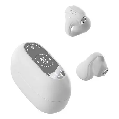 (White) BT5.3 TWS Bluetooth EarphonesPainless Wear Ear Hanging Wireless EarbudsSports Earphone w