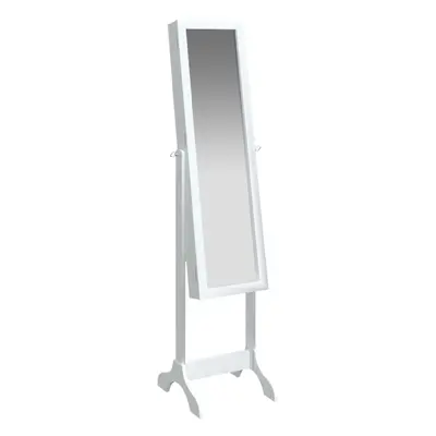 (white) vidaXL Free-Standing Mirror Makeup Mirror Bedroom Full Length Vanity Mirror