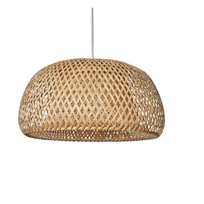 Modern Natural Bamboo Lattice Domed Ceiling Pendant/Floor Lamp Light Shade - Complete with a 10w