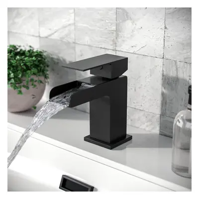 Ozone Matte Black Basin Mono Mixer Tap