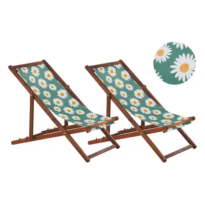 Sun Lounger Wood Dark Brown ANZIO