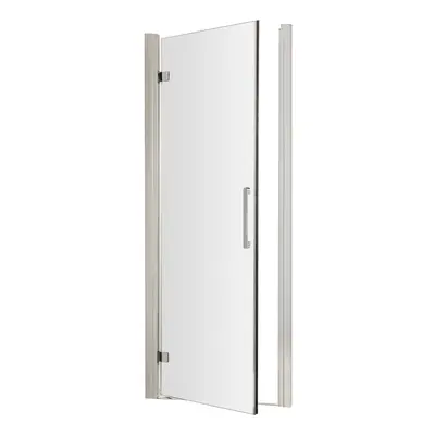 Sonic 8mm Toughened Safety Glass Hinged Shower Door & Bar Handle, Chrome, 900mm - Balterley