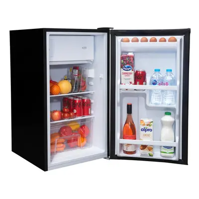 SIA LFIBL 48cm Black Free Standing Under Counter Fridge With 3* Ice Box