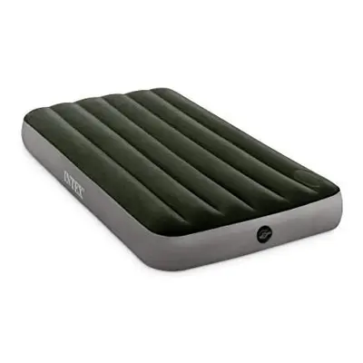 64761E Dura-Beam Standard Downy Air Mattress: Fiber-Tech â Twin Size â Built-in Foot Pump â