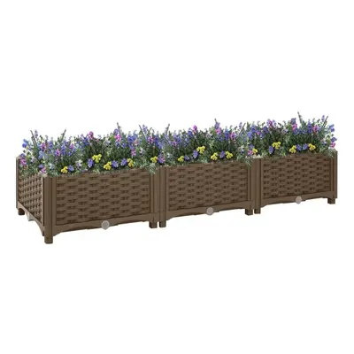 vidaXL Raised Bed Polypropylene Garden Planter Flower Box Pot Planting Bed