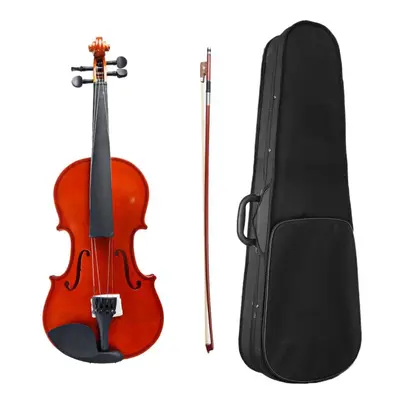 (Natural Color) 4/4 Acoustic Violin with Case Bow for Violin Beginner