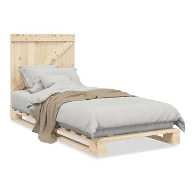 vidaXL Bed Frame with Headboard Bed Base Bedstead 90x200 cm Solid Wood Pine