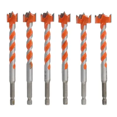 10Pcs Woodworking Hole Opener Tools Set Alloy Threaded Extended Hexagonal Shank Wood Punch Bit W