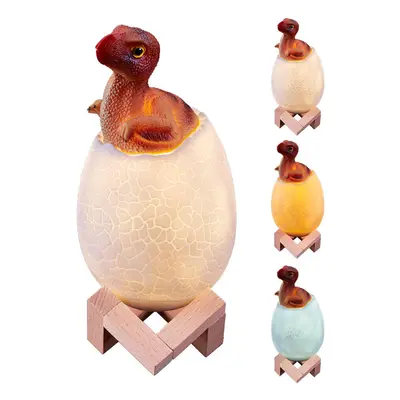 Decorative 3D Oviraptor Dinosaur Egg Smart Night Light Touch Switch Colors Change LED Nightlight