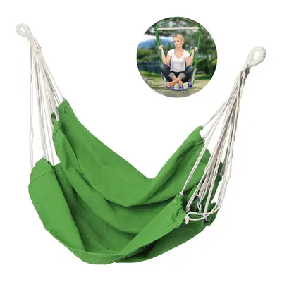 (Blue) 100x150cm 120kg Max Load Fabric Hammock Chair Hanging Seat Outdoor Garden Swing Camping T