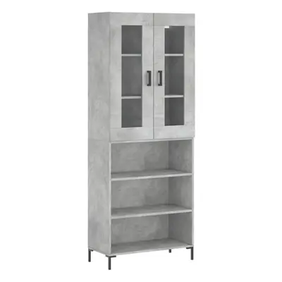 (concrete grey, shelves) vidaXL Highboard Sideboard Tall Storage Cabinet Side Cabinet Engineered