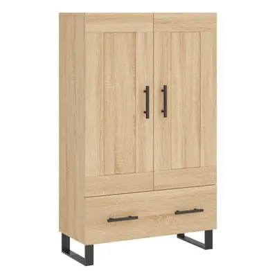 (sonoma oak) vidaXL Highboard Sideboard Storage Cabinet Side Cabinet Black Engineered Wood