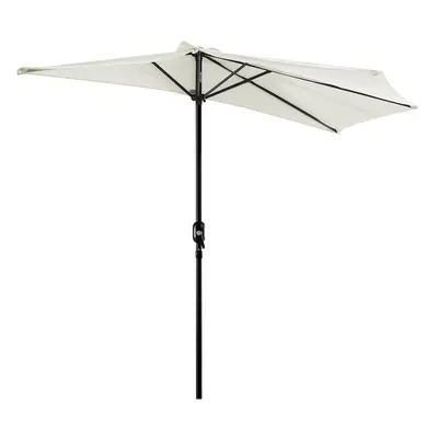 Outsunny 2.7m Metal Frame Garden Furniture Parasol Half Round Umbrella