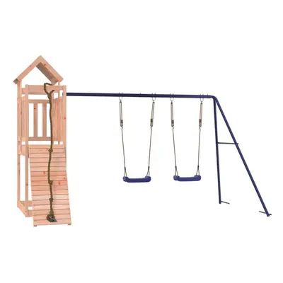 (solid douglas wood) vidaXL Outdoor Playset Wooden Playground Set Swing Set Impregnated Wood Pin