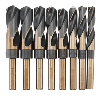 8pcs 1/2 Inch Round Shank HSS Twist Drill Bit Set