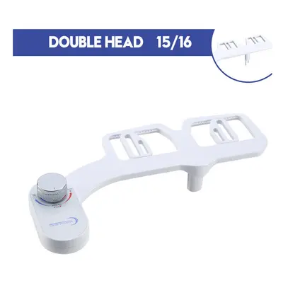 (Double head nozzle) 7/8" Toilet Bidet Seat Attachment Bathroom Cold Water Spray Non-Electric Sp