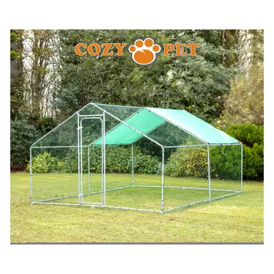 Chicken Run 3m X 4m 32mm Galvanized Frame by Cozy Pet Poultry Rabbit Dog Puppy