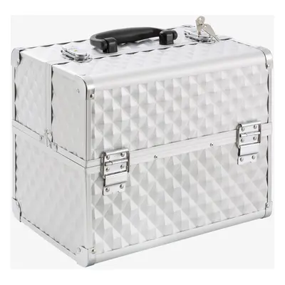 AREBOS Beauty Case Vanity Case Make Up Nail Art Case / Box x 21,5 x cm (Silver)