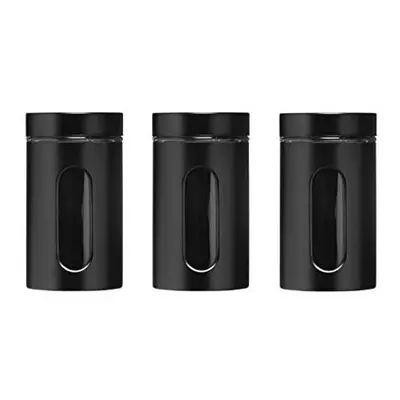 Housewares Storage Canisters Black Set of