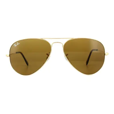 Ray-Ban Sunglasses Aviator Gold Brown 001/33 55mm