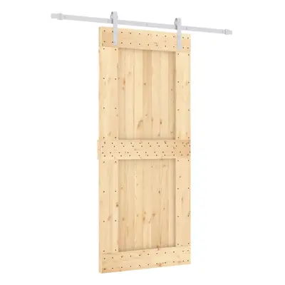 vidaXL Sliding Door Barn Door with Hardware Set Interior Door Solid Wood Pine