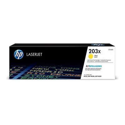 HP CF542X 203X High Yield Original LaserJet Toner Cartridge, Yellow, Pack of