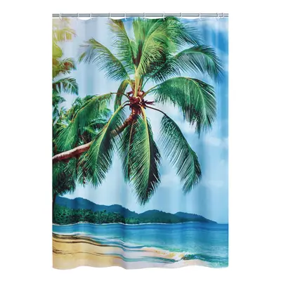 RIDDER Bathroom Shower Curtain Palm Beach Washable 180x200cm Modern Style