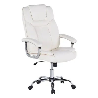 Executive Chair Faux Leather Cream ADVANCE