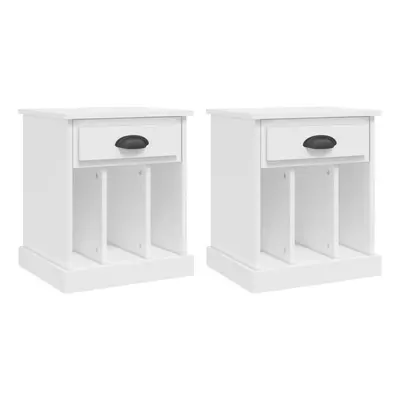 (white, pcs) vidaXL Bedside Cabinets Bedside Table Nightstand Telephone Stand Table Bedroom