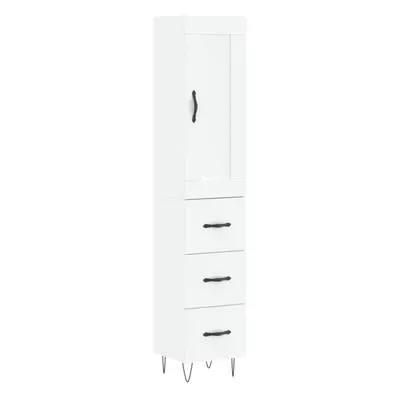 (white, drawers) vidaXL Highboard Sideboard Tall Storage Cabinet Side Cabinet Engineered Wood