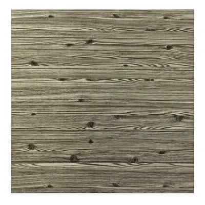 (Grey Wood Grain) 10pcs 70x70cm 3D Wall Tile Stickers Bedroom Living Room Self-Adhesive Decals F