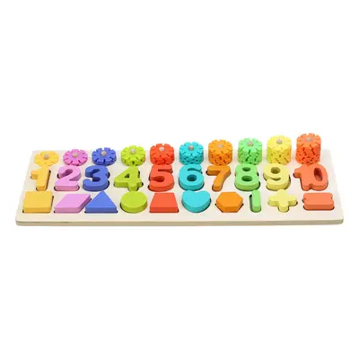 (3 IN 1) 3/4/5 IN Wooden Numbers&Fruit Jigsaw Math Puzzle Kids Learning Educational Set Toys