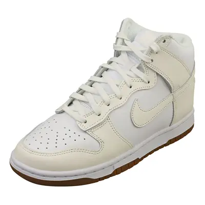 Nike Dunk High Womens Fashion Trainers in White Sail - UK