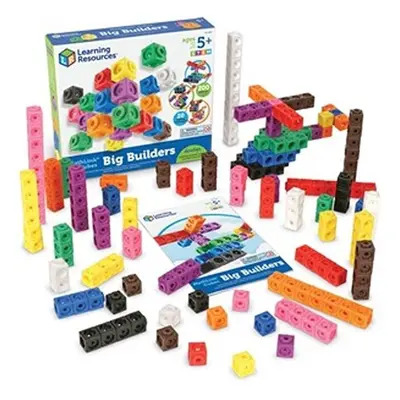 Learning Resources LRNLER9291 10.1 x in. Math Link Cubes Big Builder, Multi Color