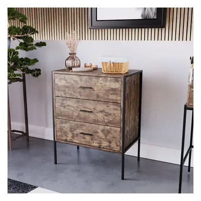 (Dark Wood) Brooklyn Drawer Chest of Drawers Bedroom Furniture