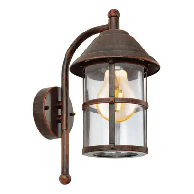 IP23 Outdoor Wall Light Antique Brown Zinc Plated Steel x 60W E27 Bulb