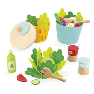 - My Mixed Salad - Pretend Play Kitchen and Doll's Tea Set Toy - Wooden and Felt Pieces Included