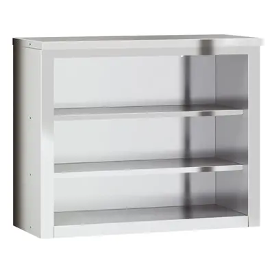 vidaXL Kitchen Wall Cabinet with Shelves Storage Cupboard Stainless Steel