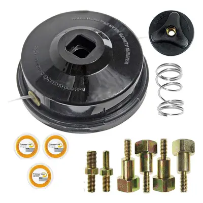 UNIVERSAL Dual Line Manual Feed Head with Bolts + x 90m Refill for Strimmer/Trimmer/Brushcutter